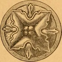 An illustration from Illustrated price list of patented artificial wood ornaments for furniture manufacturers, architects, builders, interior decorators, stair builders, car builders, organ manufacturers, steamboat builders, etc, etc. (1879)