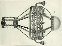 An illustration from Illustrating light iron pressed rosettes, cups, husks, leaves, roses and various ornaments used on lamps and lighting fixtures ... (1922)
