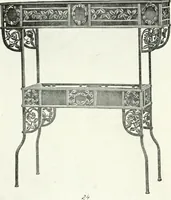 An illustration from Illustrating light iron pressed rosettes, cups, husks, leaves, roses and various ornaments used on lamps and lighting fixtures ... (1922)