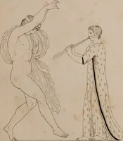 An illustration from An illustration of the Egyptian, Grecian, and Roman costume; in forty outlines, with descriptions, selected, drawn & engraved (1810)