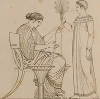 Picture 27 of 45 from An illustration of the Egyptian, Grecian, and Roman costume; in forty outlines, with descriptions, selected, drawn & engraved (1810), leaf 70