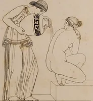 An illustration from An illustration of the Egyptian, Grecian, and Roman costume; in forty outlines, with descriptions, selected, drawn & engraved (1810)
