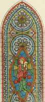 An illustration from Illustrations of the architectural ornaments and embellishments and painted glass of the Temple Church, London (1845)