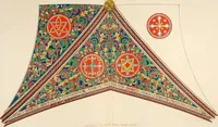 An illustration from Illustrations of the architectural ornaments and embellishments and painted glass of the Temple Church, London (1845)
