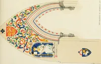 An illustration from Illustrations of the architectural ornaments and embellishments and painted glass of the Temple Church, London (1845)