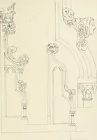 An illustration from Illustrations of the architectural ornaments and embellishments and painted glass of the Temple Church, London (1845)
