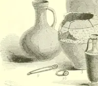 An illustration from Illustrations of the remains of Roman art, in Cirencester, the site of antient Corinium (1850)