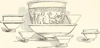 An illustration from Illustrations of the remains of Roman art, in Cirencester, the site of antient Corinium (1850)