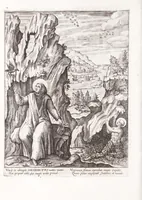 An illustration from Illustrium anachoretarum elogia, siue, Religiosi viri musaeum (1625)