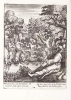 An illustration from Illustrium anachoretarum elogia, siue, Religiosi viri musaeum (1625)
