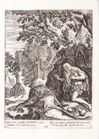 An illustration from Illustrium anachoretarum elogia, siue, Religiosi viri musaeum (1625)