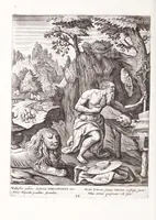 An illustration from Illustrium anachoretarum elogia, siue, Religiosi viri musaeum (1625)