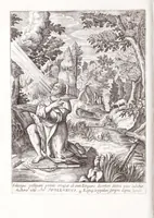 An illustration from Illustrium anachoretarum elogia, siue, Religiosi viri musaeum (1625)