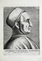 An illustration from Illvstrivm ivreconsvltorvm imagines : qvae inveniri potvervnt ad vivam effigiem expressae : ex musaeo Marci Mantuae Benauidij Patauini iureconsulti clarissimi (1566)