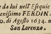 Picture 1 of 4 from Il morte del serenissimo principe Francesco di Toscana (1634), leaf 5