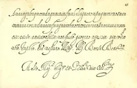 An illustration from Il perfetto cancellaresco corsivo (1579)