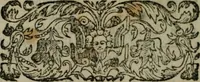 An illustration from Il riposo di Raffaello Borghini, in cvi della pittvra, e della scultura si fauella, de'piu illustri pittori, e scultori, et delle piu famose opere loro si fa mentione; e le cose principali appartenenti à dette arti s'insegnano (1584)