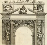 An illustration from Il sontvoso apparato fatto dalla magnifica citta di Brescia nel felice ritorno dell'illv. & reuerendiss. vescouo suo il cardinale Morosini : con la spositione de' sensi simbolici che in esso si contengono (1591)