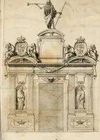 An illustration from Il teatro del dolore : apparato funebre fatto nel duomo di Torino dall'Altezza Reale di Carlo Emanuele II. duca di Sauoia ... alle Altezze Reali di Christina di Francia sua madre e Francesca di Borbone sua sposa, alli 3. e 4. di marzo M.DC.LXIV (1664)