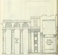 An illustration from Il terzo libro : nel qval si figvrano, e descrivono le antiqvita di Roma, e le altre che sono in Italia e fvori d'Italia ... (1540)