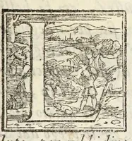 An illustration from Il trinciante di M. Vincenzo Ceruio : ampliato, et ridotto a perfettione dal caualier Reale Fusoritto da Narni già trinciante dell'illust.mo & reuerendissimo signor cardinal Farnese : con vna bellissima aggiunta fatta nouamente dall'istesso caualier Reale (1593)