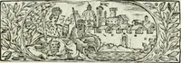An illustration from Il trionfo delle bell'arti : renduto gloriosissimo sotto gli auspicj delle LL. AA. RR. Pietro Leopoldo, arciduca d'Austria, principe reale d'Ungheria, e di Boemia, granduca di Toscana ec. ec. ec. e Maria Luisa di Borbone, arciduchessa d'Austria, gran-duchessa di Toscana ec. ec. ec. in occasione, che gli accademici del disegno in dimostrazione di profondo rispetto verso i loro sovrani, fanno la solenne mostra delle opere antiche di più eccellenti artefici nella propria cappella, e nel chiostro secondo de' PP. della SS. Nonziata in Firenze l'anno 1767 (1767)