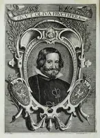Picture 1 of 10 from Ilustracion del renombre de grande principio, grandeza, y etimologia : pontifices, santos, emperadores, reyes, i varones ilustres, que le merecieron en la voz publica de los hombres (1638), leaf 8