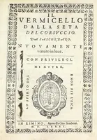 An illustration from Il vermicello dalla seta, del Corsvccio da Sascorbaro : nvovamente venuto in luce (1581)