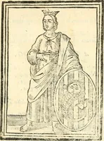 An illustration from Il zodiaco, over, idea di perfettione di prencipi : formata dall'heroiche virtù dell'illvstriss. et eccellentiss. signore D. Antonio Alvarez di Toledo, duca d'Alba vicere di Napoli : rapresentata come in vn trionfo dal fidelissimo popolo napoletano : per opera del dottore Francesco Antonio Scacciauento suo eletto : nella pomposissima festa di San Gio. Battista, celebrata à 23. di giugno 1629. per il settimo anno del suo gouerno (1630)