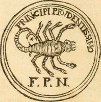 An illustration from Il zodiaco, over, idea di perfettione di prencipi : formata dall'heroiche virtù dell'illvstriss. et eccellentiss. signore D. Antonio Alvarez di Toledo, duca d'Alba vicere di Napoli : rapresentata come in vn trionfo dal fidelissimo popolo napoletano : per opera del dottore Francesco Antonio Scacciauento suo eletto : nella pomposissima festa di San Gio. Battista, celebrata à 23. di giugno 1629. per il settimo anno del suo gouerno (1630)