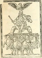 An illustration from Il zodiaco, over, idea di perfettione di prencipi : formata dall'heroiche virtù dell'illvstriss. et eccellentiss. signore D. Antonio Alvarez di Toledo, duca d'Alba vicere di Napoli : rapresentata come in vn trionfo dal fidelissimo popolo napoletano : per opera del dottore Francesco Antonio Scacciauento suo eletto : nella pomposissima festa di San Gio. Battista, celebrata à 23. di giugno 1629. per il settimo anno del suo gouerno (1630)