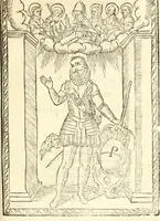 An illustration from Il zodiaco, over, idea di perfettione di prencipi : formata dall'heroiche virtù dell'illvstriss. et eccellentiss. signore D. Antonio Alvarez di Toledo, duca d'Alba vicere di Napoli : rapresentata come in vn trionfo dal fidelissimo popolo napoletano : per opera del dottore Francesco Antonio Scacciauento suo eletto : nella pomposissima festa di San Gio. Battista, celebrata à 23. di giugno 1629. per il settimo anno del suo gouerno (1630)