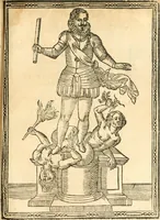 An illustration from Il zodiaco, over, idea di perfettione di prencipi : formata dall'heroiche virtù dell'illvstriss. et eccellentiss. signore D. Antonio Alvarez di Toledo, duca d'Alba vicere di Napoli : rapresentata come in vn trionfo dal fidelissimo popolo napoletano : per opera del dottore Francesco Antonio Scacciauento suo eletto : nella pomposissima festa di San Gio. Battista, celebrata à 23. di giugno 1629. per il settimo anno del suo gouerno (1630)