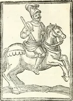 An illustration from Il zodiaco, over, idea di perfettione di prencipi : formata dall'heroiche virtù dell'illvstriss. et eccellentiss. signore D. Antonio Alvarez di Toledo, duca d'Alba vicere di Napoli : rapresentata come in vn trionfo dal fidelissimo popolo napoletano : per opera del dottore Francesco Antonio Scacciauento suo eletto : nella pomposissima festa di San Gio. Battista, celebrata à 23. di giugno 1629. per il settimo anno del suo gouerno (1630)