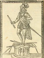 An illustration from Il zodiaco, over, idea di perfettione di prencipi : formata dall'heroiche virtù dell'illvstriss. et eccellentiss. signore D. Antonio Alvarez di Toledo, duca d'Alba vicere di Napoli : rapresentata come in vn trionfo dal fidelissimo popolo napoletano : per opera del dottore Francesco Antonio Scacciauento suo eletto : nella pomposissima festa di San Gio. Battista, celebrata à 23. di giugno 1629. per il settimo anno del suo gouerno (1630)
