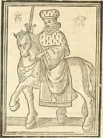 An illustration from Il zodiaco, over, idea di perfettione di prencipi : formata dall'heroiche virtù dell'illvstriss. et eccellentiss. signore D. Antonio Alvarez di Toledo, duca d'Alba vicere di Napoli : rapresentata come in vn trionfo dal fidelissimo popolo napoletano : per opera del dottore Francesco Antonio Scacciauento suo eletto : nella pomposissima festa di San Gio. Battista, celebrata à 23. di giugno 1629. per il settimo anno del suo gouerno (1630)