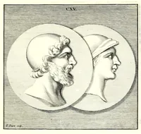 Picture 22 of 22 from Images des héros et des grands hommes de l'antiquité. Dessinées sur des médailles, des pierres antiques & autres anciens monumens (1731), leaf 627