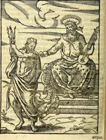 Picture 26 of 95 from Imagines deorum, qui ab antiquis colebantur : in quibus simulacra, ritus, caerimoniae, magnaq[ue] ex parte veterum religio explicatur (1581), leaf 115