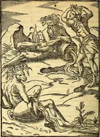 Picture 46 of 95 from Imagines deorum, qui ab antiquis colebantur : in quibus simulacra, ritus, caerimoniae, magnaq[ue] ex parte veterum religio explicatur (1581), leaf 193