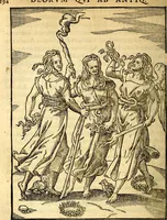 Picture 49 of 95 from Imagines deorum, qui ab antiquis colebantur : in quibus simulacra, ritus, caerimoniae, magnaq[ue] ex parte veterum religio explicatur (1581), leaf 207