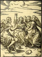 Picture 51 of 95 from Imagines deorum, qui ab antiquis colebantur : in quibus simulacra, ritus, caerimoniae, magnaq[ue] ex parte veterum religio explicatur (1581), leaf 215