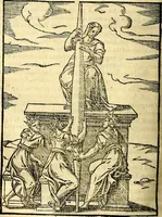 Picture 52 of 95 from Imagines deorum, qui ab antiquis colebantur : in quibus simulacra, ritus, caerimoniae, magnaq[ue] ex parte veterum religio explicatur (1581), leaf 217