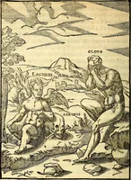 An illustration from Imagines deorum, qui ab antiquis colebantur : in quibus simulacra, ritus, caerimoniae, magnaq[ue] ex parte veterum religio explicatur (1581)