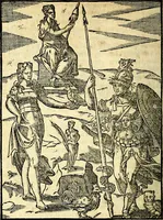 Picture 64 of 95 from Imagines deorum, qui ab antiquis colebantur : in quibus simulacra, ritus, caerimoniae, magnaq[ue] ex parte veterum religio explicatur (1581), leaf 255