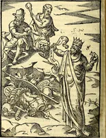 Picture 67 of 95 from Imagines deorum, qui ab antiquis colebantur : in quibus simulacra, ritus, caerimoniae, magnaq[ue] ex parte veterum religio explicatur (1581), leaf 273