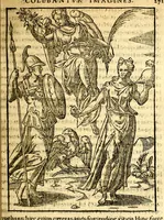 Picture 70 of 95 from Imagines deorum, qui ab antiquis colebantur : in quibus simulacra, ritus, caerimoniae, magnaq[ue] ex parte veterum religio explicatur (1581), leaf 284