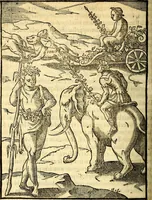 Picture 75 of 95 from Imagines deorum, qui ab antiquis colebantur : in quibus simulacra, ritus, caerimoniae, magnaq[ue] ex parte veterum religio explicatur (1581), leaf 299