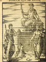 An illustration from Imagines deorum, qui ab antiquis colebantur : in quibus simulacra, ritus, caerimoniae, magnaq[ue] ex parte veterum religio explicatur (1581)