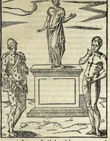 An illustration from Imagines deorvm, qvi ab antiqvis colebantvr : in quibus simulacra, ritus, caerimoniae, magnaq[ue] ex parte veterum religio explicatur : olim a Vincentio Chartario Rhegiensi ex variis auctoribus in vnum collectae, atque italica lingua expositae (1581)