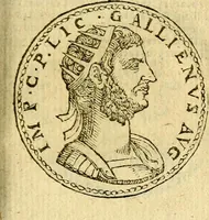 An illustration from Imagines et vitae imperatorvm Romanorvm: Illae ad vetusta numismata fideliter designatae; hae ex probatissimis auctoribus depromtae. Addita ad singulas imagines Ausonÿ & aliorum Elogia Tetrasticha (1599)